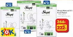 SLEEPY NATURAL 2’Lİ FIRSAT PAKETİ MAXİ 82’Lİ/ JUNİOR 58’Lİ/ XL 46’LI BEBEK BEZİ